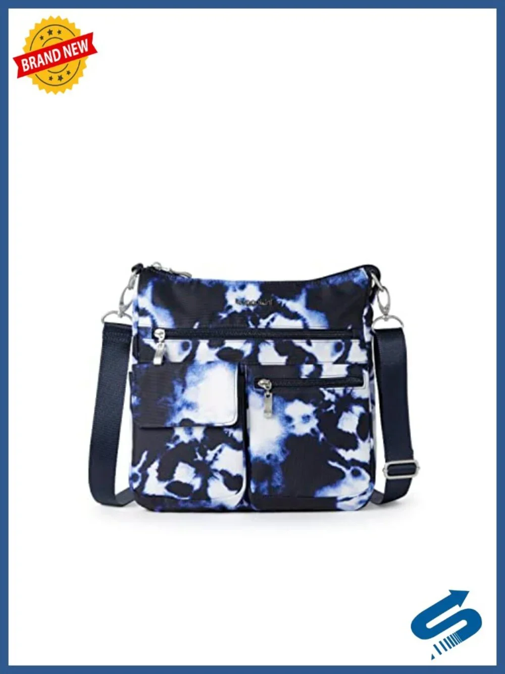 Crossbody Bag with RFID Blocking, Polyester, Adjustable Strap